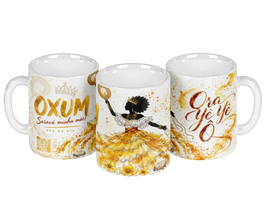 Canecas de Oxum com QR Code