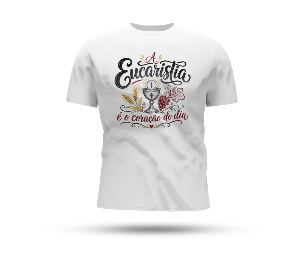 Camiseta A Eucaristia é o coração do dia
