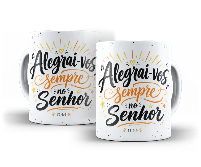 Caneca Alegrai-vos sempre no Senhor