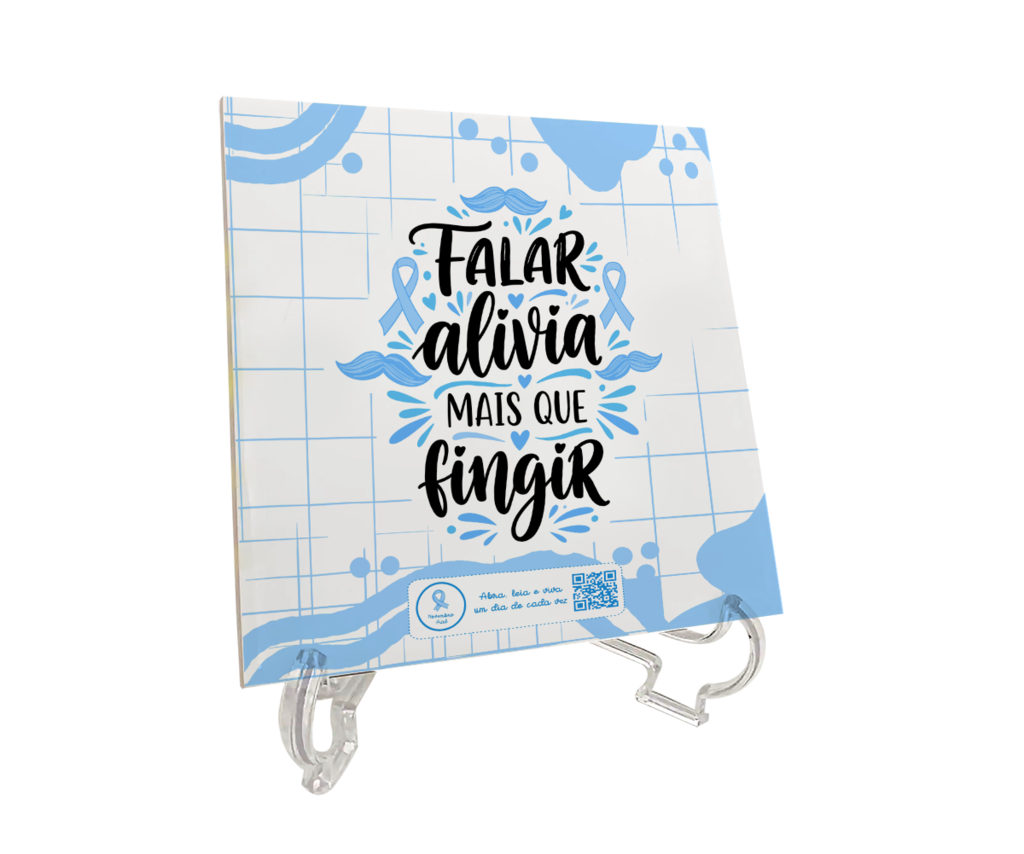 Azulejo Falar alivia mais que fingir com QR Code