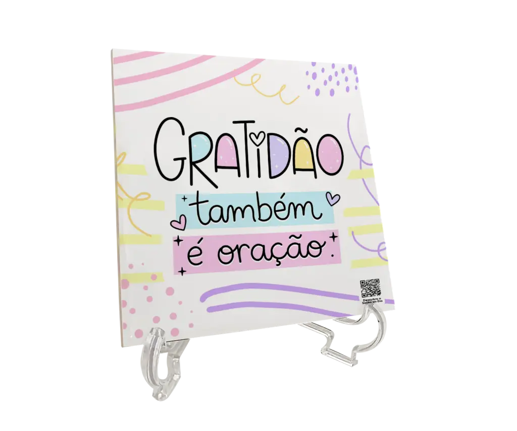 Azulejo Gratidão também é oração