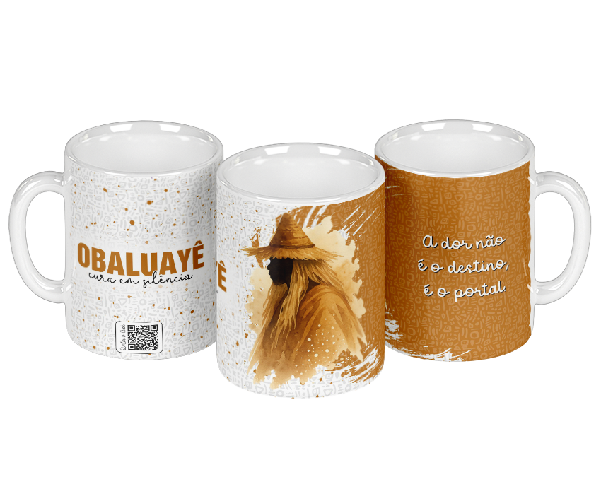 Mockup de canecas em tons terrosos da coleção