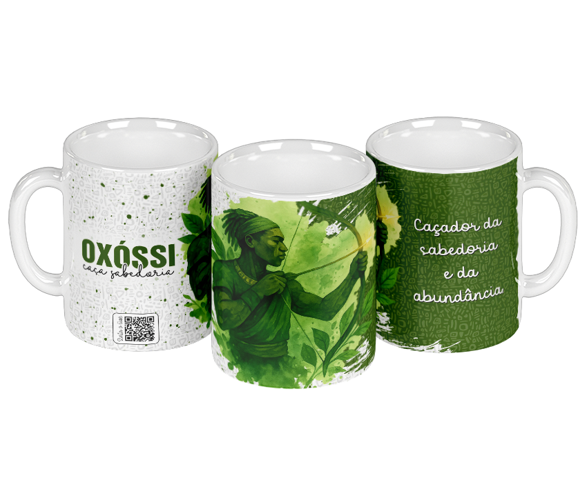 Mockup de canecas verdes da coleção